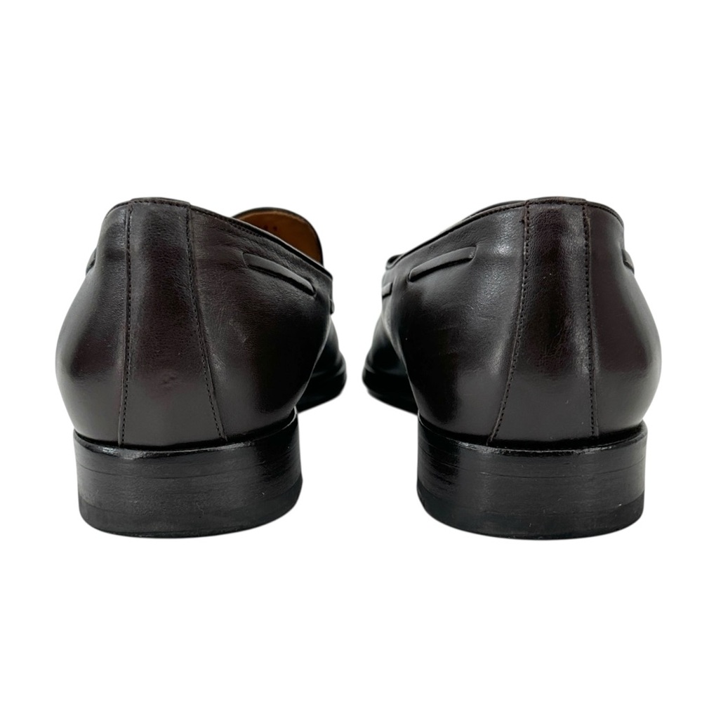 Suitsupply Dark Brown Smooth Leather Slip On Tassel Loafers Dress Shoes sz 11 - Picture 6 of 11
